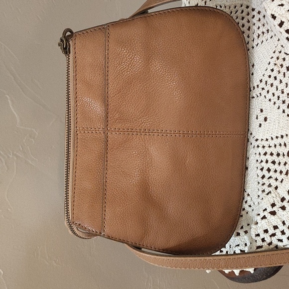 FRYE Meadow Mini Brown Crossbody Adjustable Strap Braided Detail 3 Compartments - Picture 6 of 15